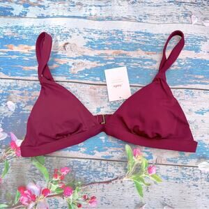 Andie Swim NWT Size M Caico Bikini Top Purple Plum Beach Resort Cruise Layering